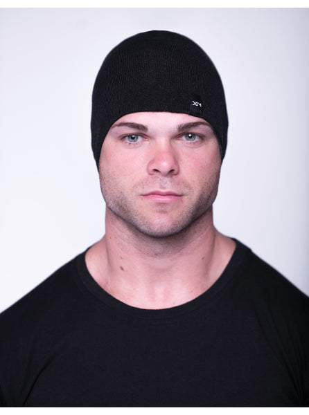 Reversible Beanie - Black and Charcoal
